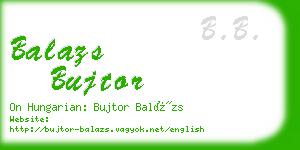 balazs bujtor business card